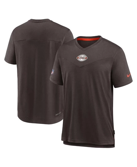 Мужская футболка Nike Coaches Chevron Browns, коричневая