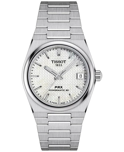 Унисекс часы Tissot PRX Powermatic 80 автоматические, 35 мм, серые