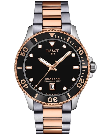 Мужские часы Tissot Seastar 1000 40 мм, двухцветные