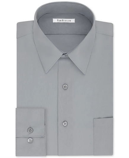 Мужская рубашка Van Heusen Bigger Fit без глажки, серая