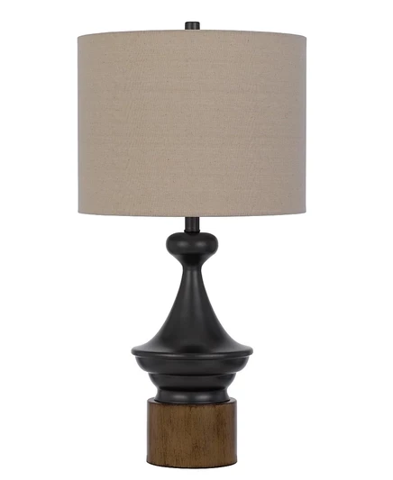 Настольная лампа Cal Lighting 75 см металл/дерево, черная