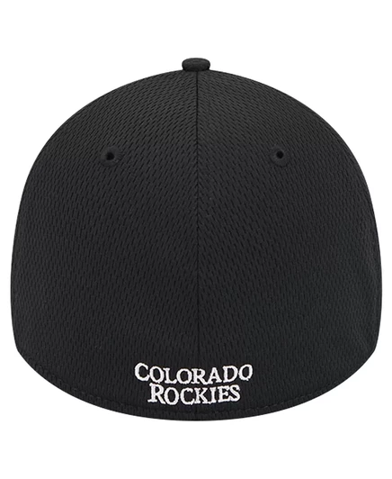 Мужская кепка New Era 39THIRTY Colorado Rockies, черная