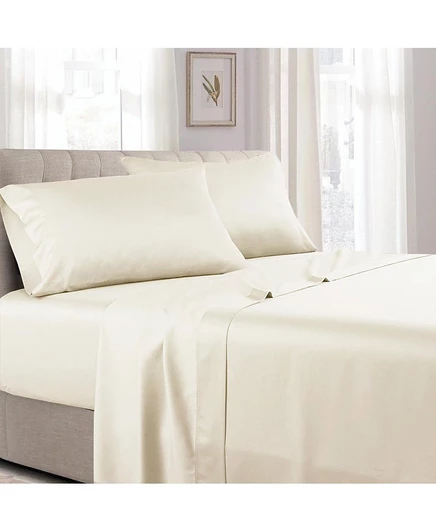 Комплект Egyptian Linens Twin XL сатин 100% хлопок, кремовый