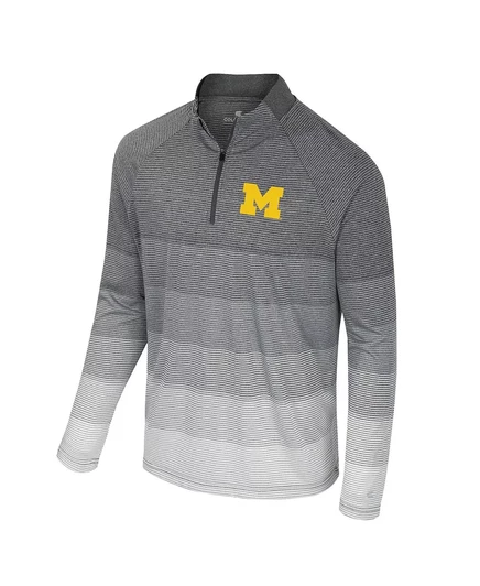 Мужская ветровка Colosseum Michigan Wolverines с 1/4-молнией, серая