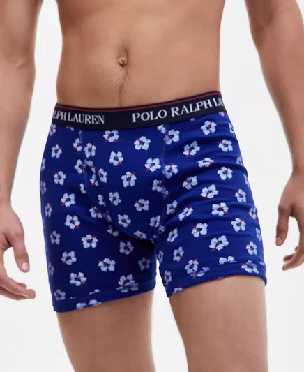  Мужские классические боксерские трусы из 3-х комплектов blue/red assorted