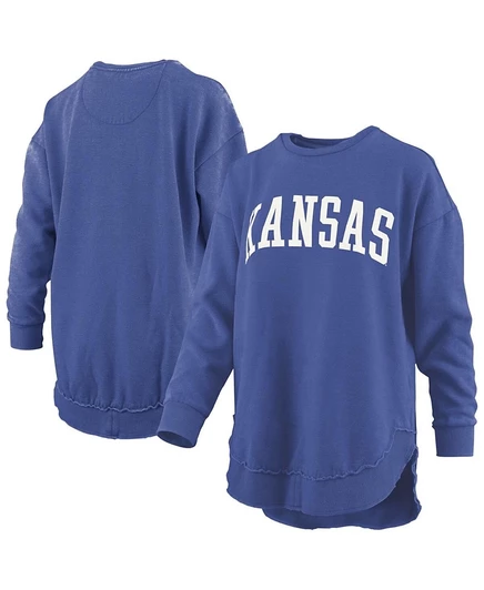 Женский пуловер Pressbox Kansas Jayhawks меланж, синий