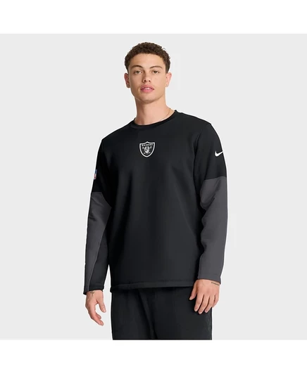 Мужская футболка Nike Las Vegas Raiders Sideline с длинным рукавом, черная