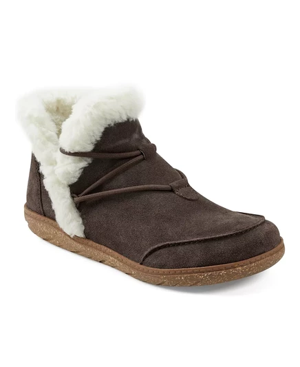 Повседневные ботильоны на шнуровке Earth Womens Fleet для холодной погоды gray suede