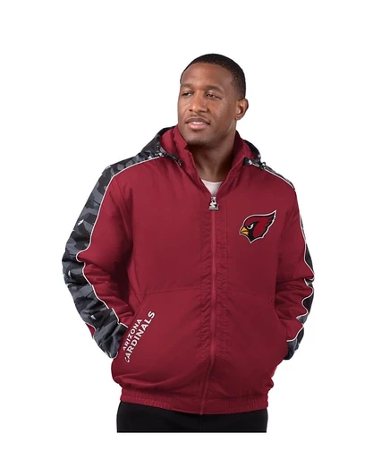 Мужская куртка Starter Arizona Cardinals на молнии, красная