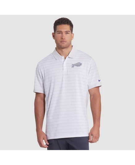 Мужская белая рубашка-поло в полоску Dri-FIT из коллекции Rivalries 2025 от Buffalo Bills Sideline Victory  white