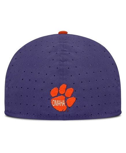Мужская белая/фиолетовая кепка Nike Clemson Tigers On-Field Dugout True Performance в обтяжку от Nike white, purple