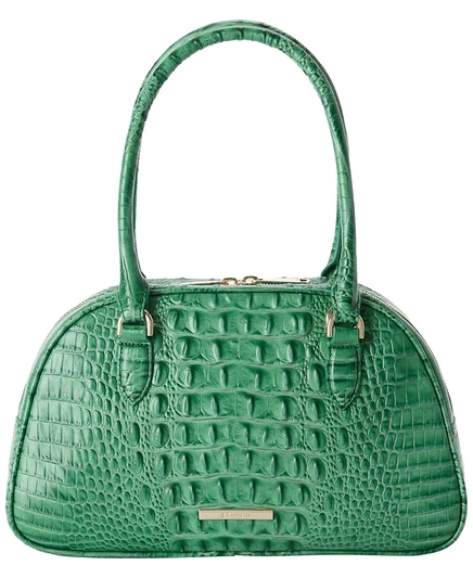 Женская сумка Brahmin Angie Alden Road средняя кожаная, зеленая