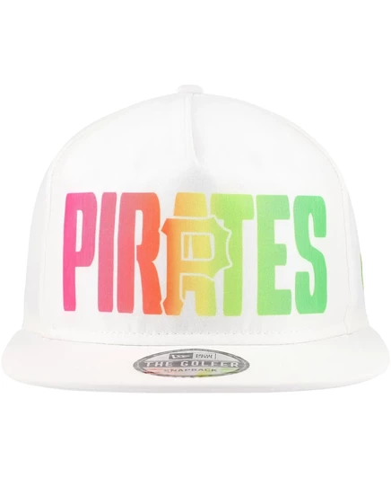 Мужская кепка New Era Pirates Spring Spectrum snapback, белая