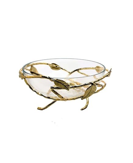Салатник Classic Touch Hammered Glasses, золотистый