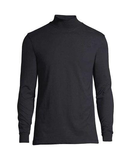 Мужская водолазка Lands' End Big & Tall Super-T, черная