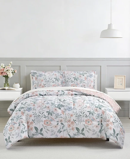 Двустороннее одеяло Macy's Meadow, 3 шт. Комплект постельного белья розовый