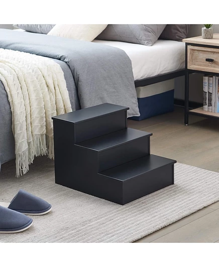 Kings Brand Furniture Darien 3-ступенчатый деревянный табурет для взрослых или детей, лестница для собак