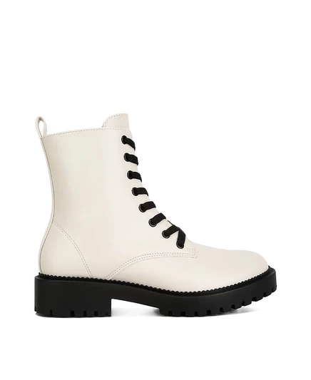 Женские ботинки на шнуровке из искусственной кожи London Rag Womens Forter белого цвета