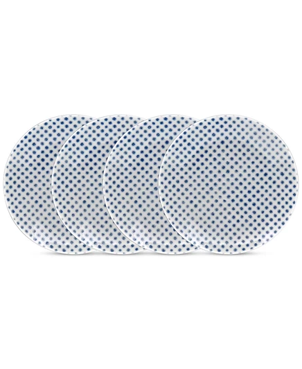 Закусочные тарелки Noritake Hammock Coupe, набор 4, голубые