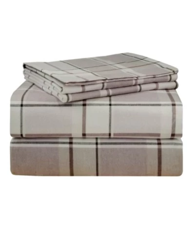 Комплект простыней Pointehaven Jensen Plaid, фланель