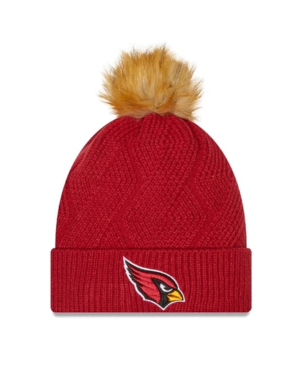 Женская шапка New Era Arizona Cardinals с помпоном, красная
