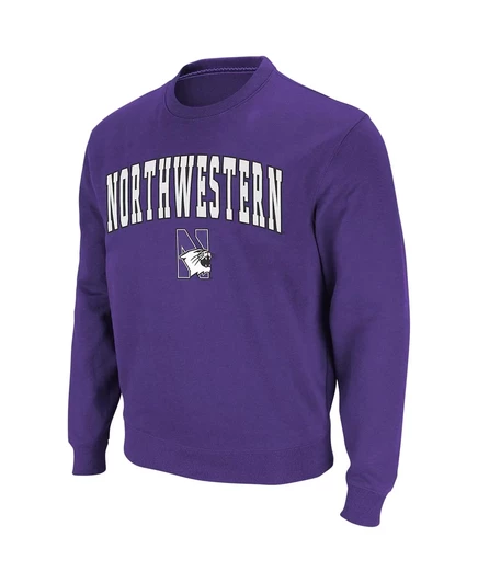 Мужская толстовка Colosseum Northwestern Wildcats с круглым вырезом и логотипом Colosseum purple