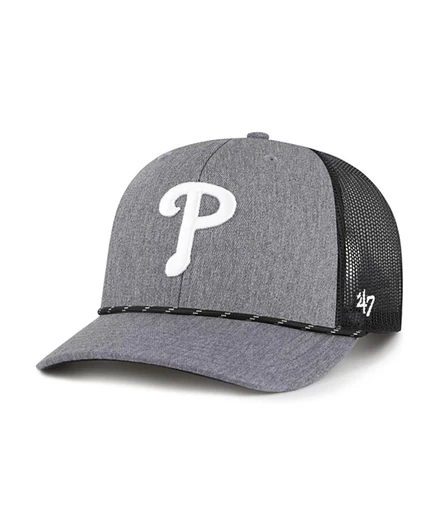 Мужская тракер-кепка '47 Brand Philadelphia Phillies Carbon Rope, серая