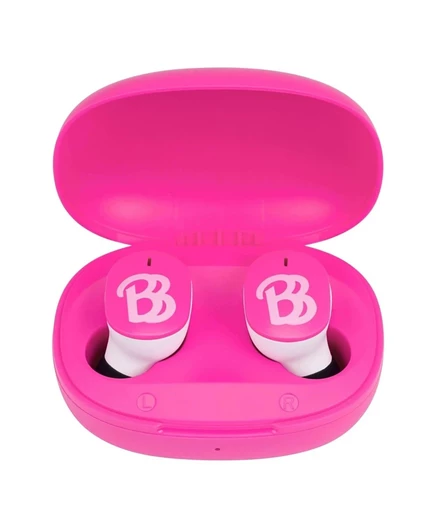 Беспроводные наушники eKids Barbie Bluetooth True с чехлом для зарядки розового цвета