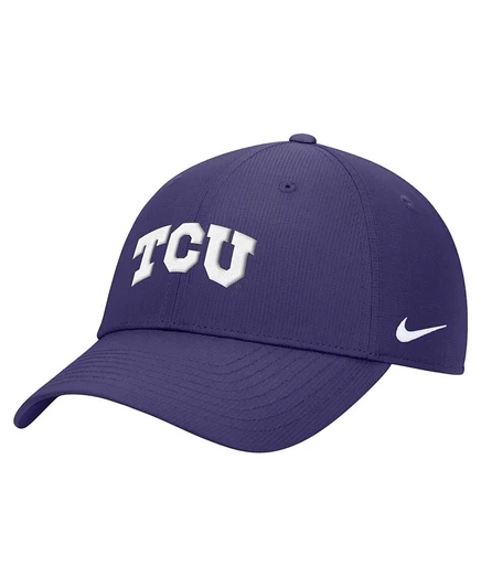 Мужская фиолетовая шапка Nike TCU Horned Frogs 2025 с регулируемой посадкой для выступлений на поле, фиолетовая