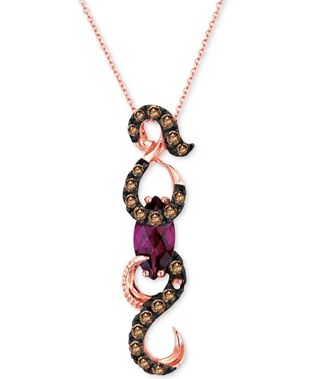 Колье Le Vian с бриллиантами, родолит