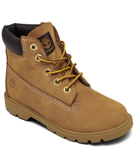 Классические 6-дюймовые непромокаемые ботинки Timberland Toddler для малышей от Finish Line коричнево-бежевого цвета