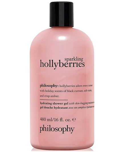 увлажняющий гель для душа philosophy Sparkling Hollyberries, 16 унций, бесцветный