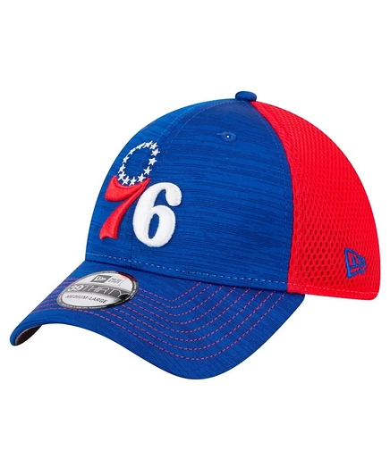 Мужская кепка New Era 39THIRTY 76ers, сине-красная