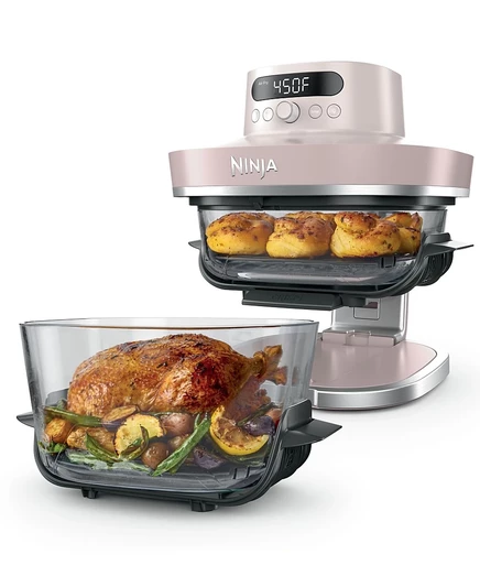 Аэрогриль Ninja Crispi Pro 6 в 1 с двумя стеклянными чашами 5,7/2,4 л, розовый