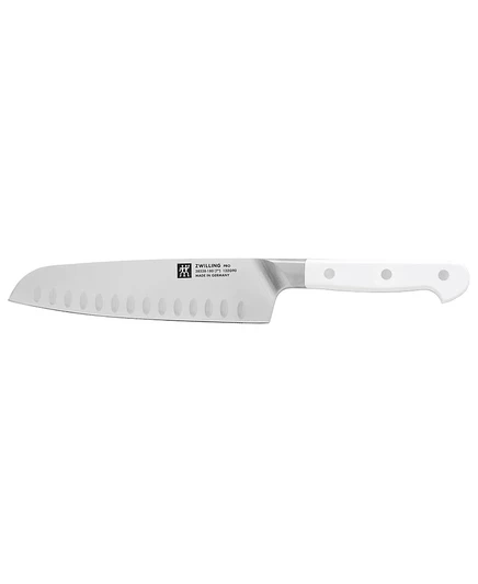 Нож сантоку Zwilling Pro Le Blanc Slim 7″, серебристый