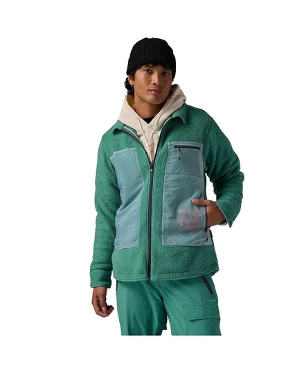 Мужская флисовая куртка-рубашка с ворсом Wander- Флисовые куртки gearhead green