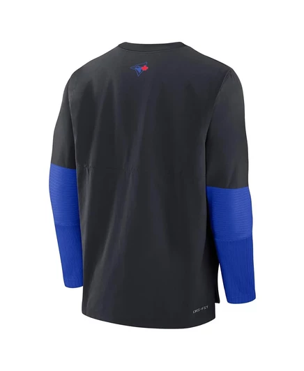 Мужская черная футболка с длинным рукавом Toronto Blue Jays Authentic Collection City Connect от Nike Tri-Blend Performance black