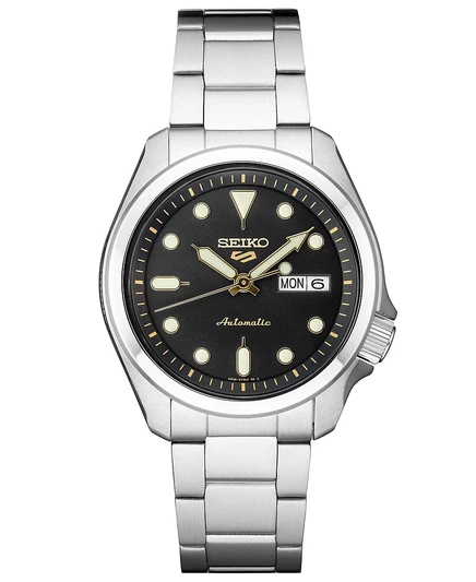 Мужские часы Seiko 5 Sports автомат, сталь, 40 мм, черный