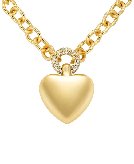 Ожерелье Michael Kors двухслойное с сердцем, золотое