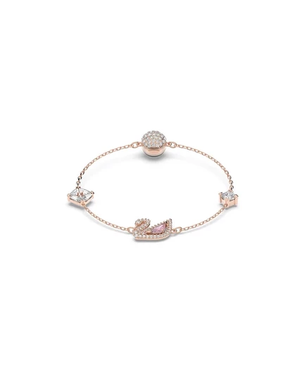 Браслет Swarovski Dazzling Swan позолоченный, розовое золото