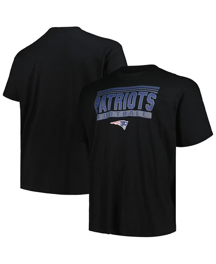 Мужская черная футболка Fanatics New England Patriots Big Tall Pop от Fanatics black