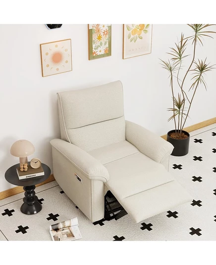 Streamdale Furniture Кресло-качалка Streamdale Wall Hugger с питанием от сети Zero Wall с USB (бежево-серый