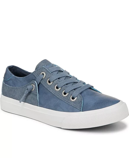  Женские кроссовки на платформе Martina на шнуровке navy faux leather- polyurethane