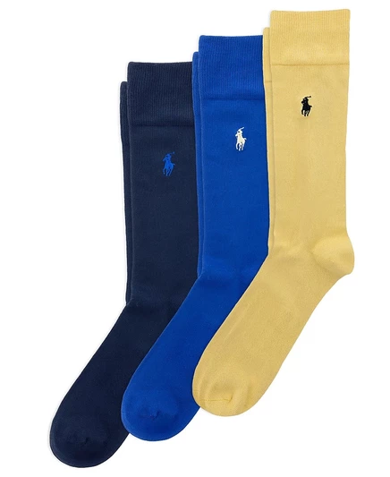 Мужские носки Polo Ralph Lauren Supersoft 3 пары, желтые
