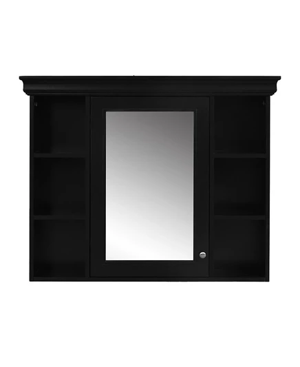 Настенный аптечный шкаф CASAINC 35″×28″ с зеркалом, черный