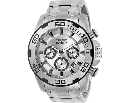 Мужские часы Invicta Pro Diver 22317 хронограф, серебристые