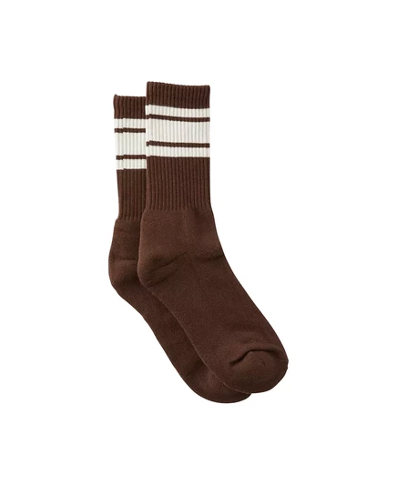  Мужской незаменимый носок chocolate/bone triple stripe