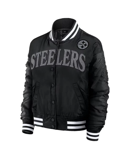 Женская куртка Fanatics Pittsburgh Steelers Elements Wave на кнопках, черная