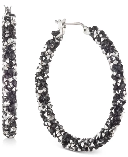 Серьги-кольца с хрусталем Karl Lagerfeld Paris, 1-1/4