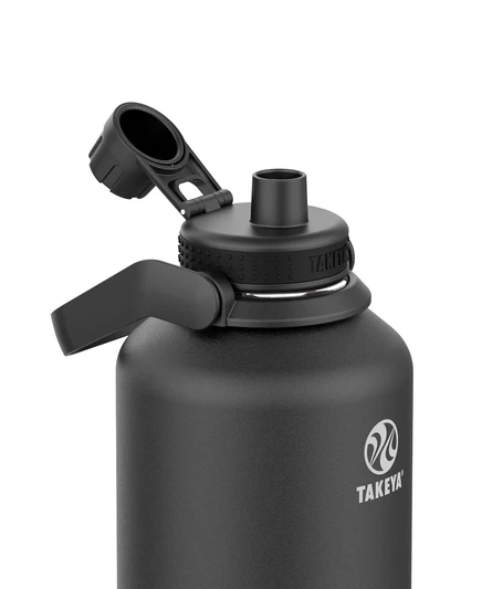 Термобутылка Takeya Actives 1,9 л из нержавеющей стали с носиком, оникс
